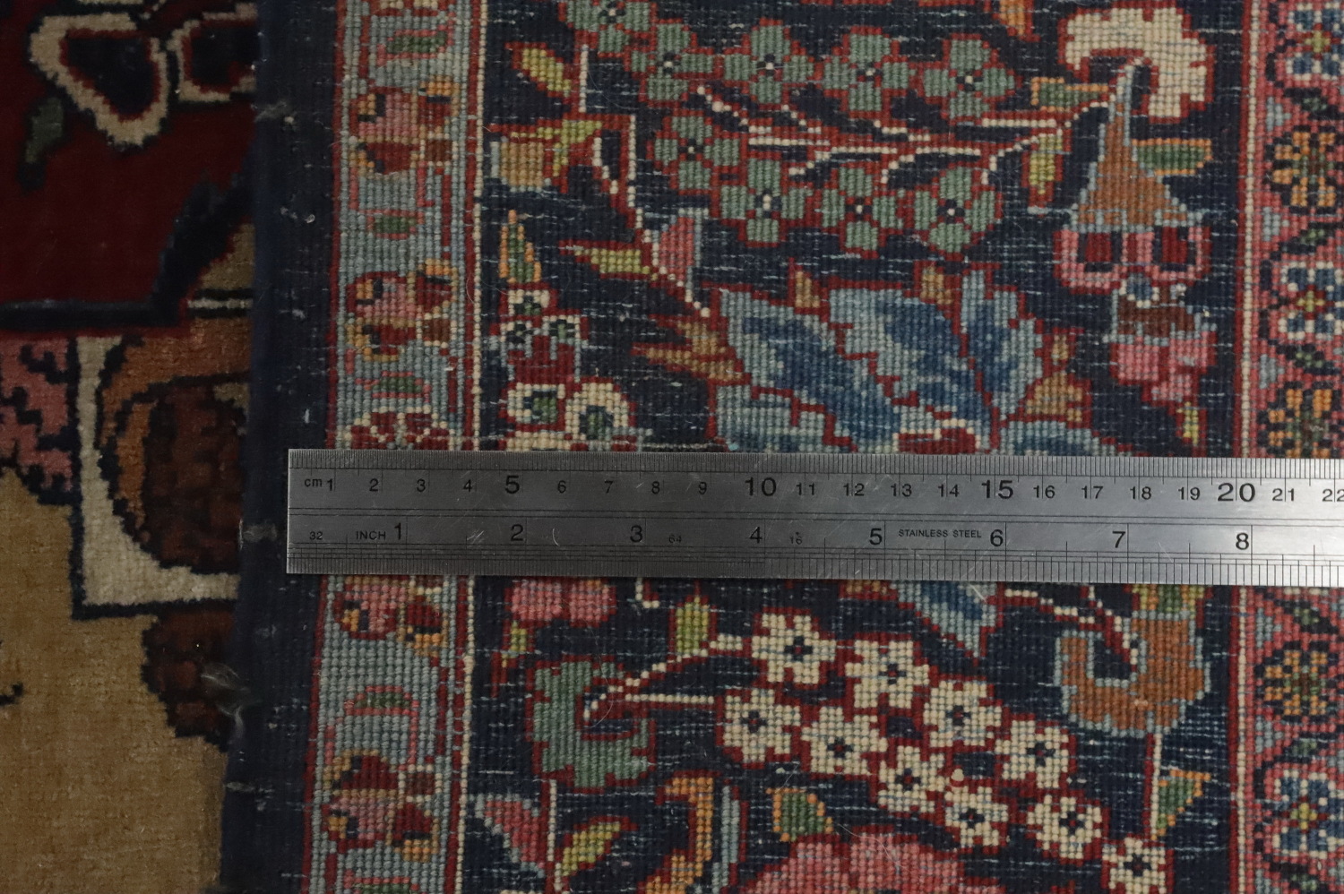 Vegetable Dye Kashan Dabir Persian Rug 5x7