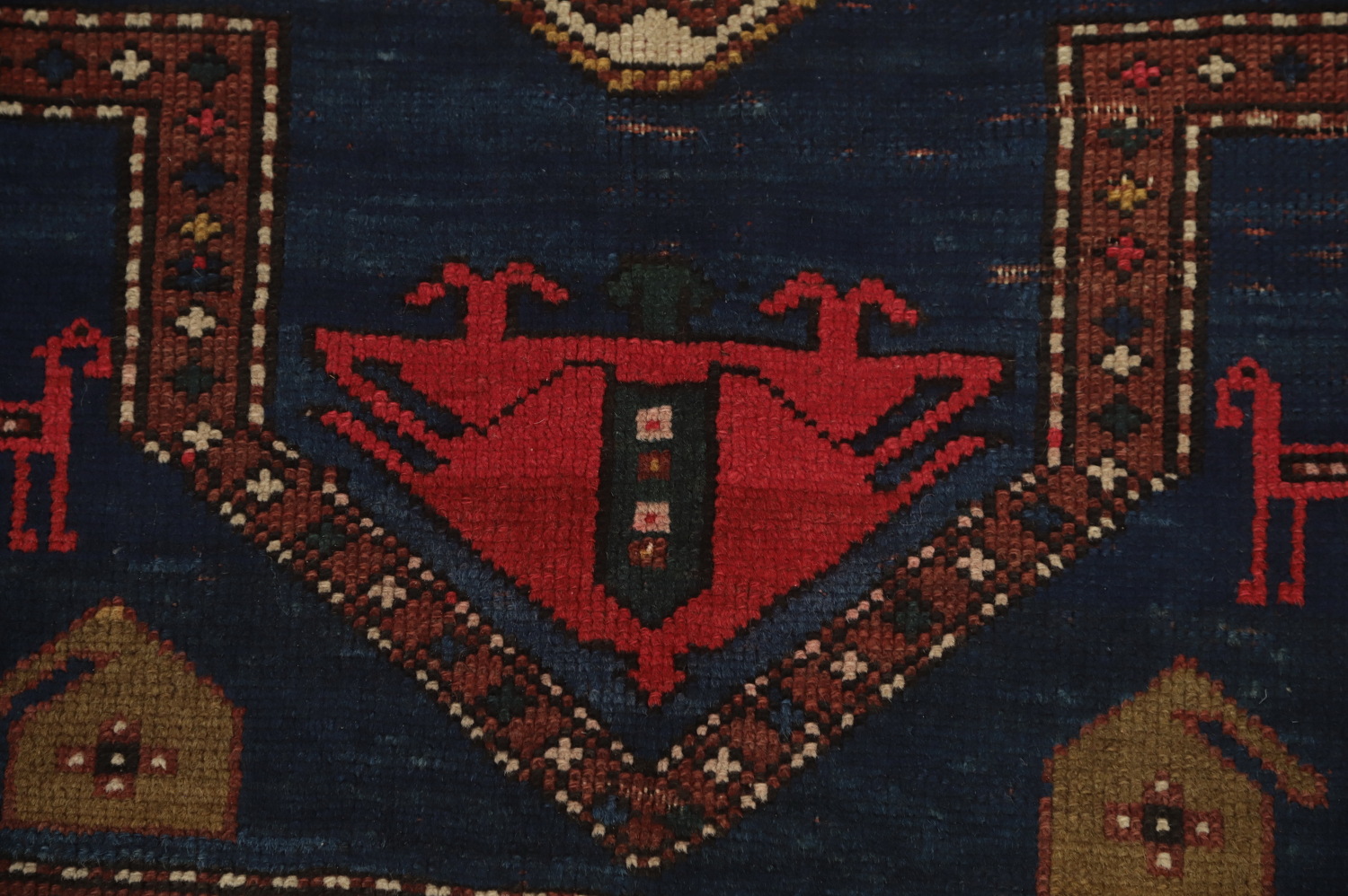 Pre-1900 Antique Kazak Vegetable Dye Rug 3x7