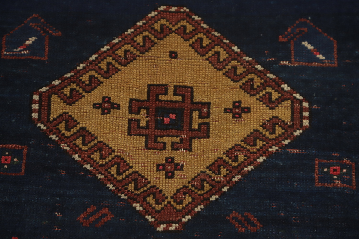 Pre-1900 Antique Kazak Vegetable Dye Rug 3x7