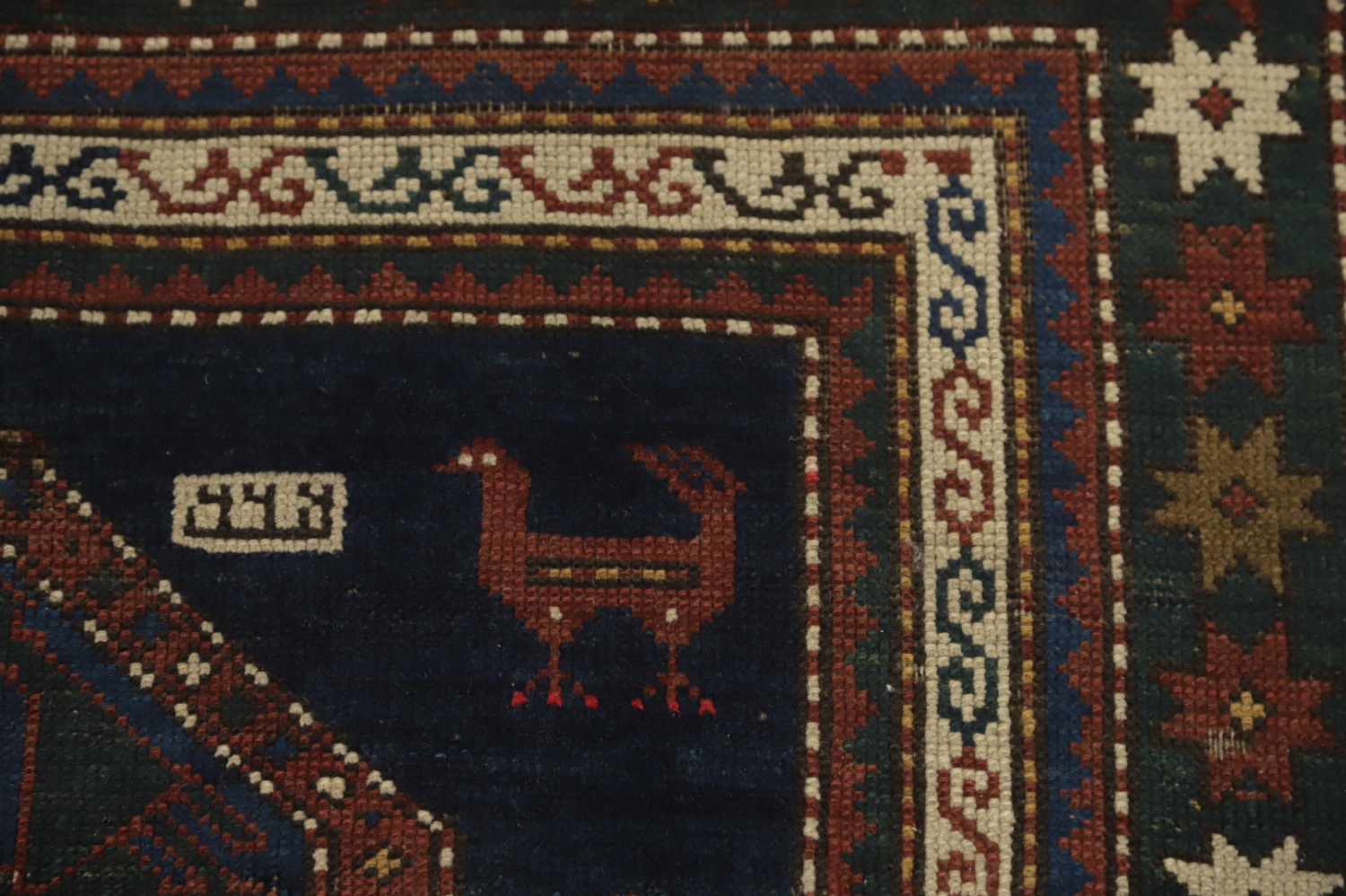 Pre-1900 Antique Kazak Vegetable Dye Rug 3x7