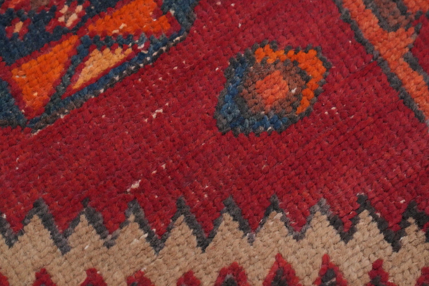 Handmade Wool Ardebil Persian Runner Rug 3x7