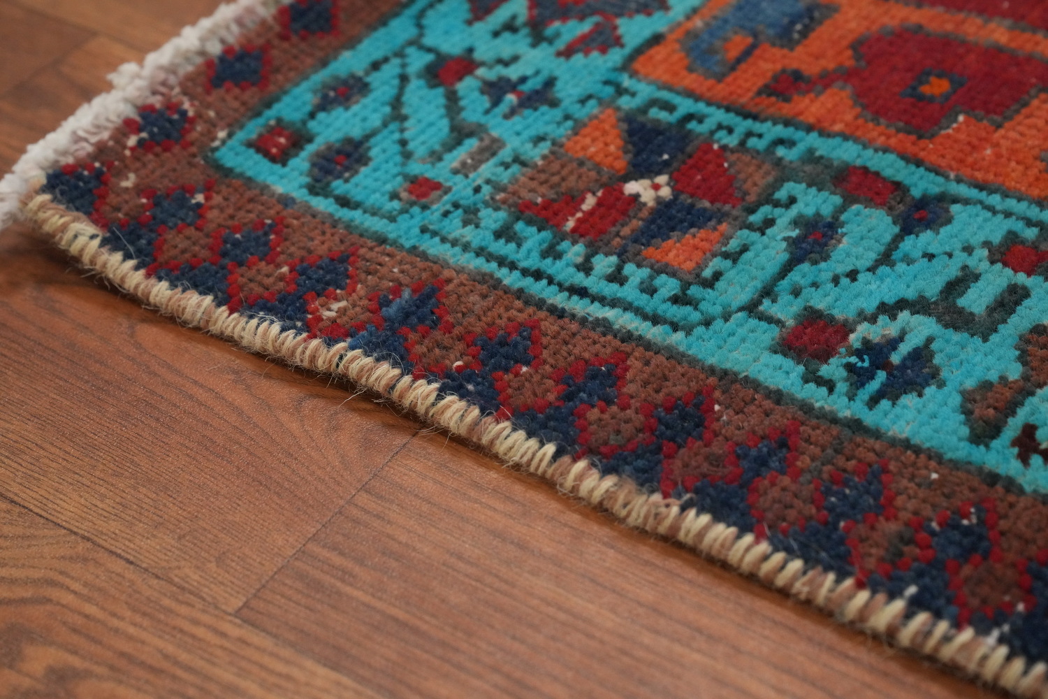 Handmade Wool Ardebil Persian Runner Rug 3x7