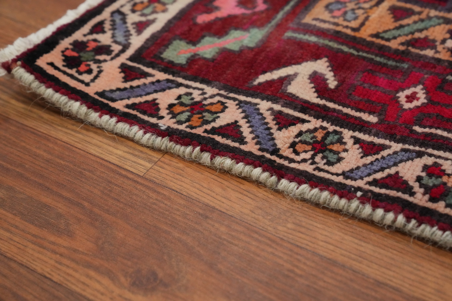 Tribal Wool Animals Meshkin Persian Runner Rug 4x11