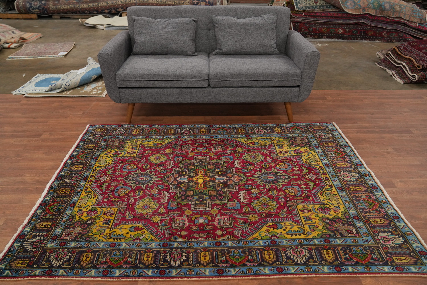 Traditional Wool Tabriz Persian Rug 5x7