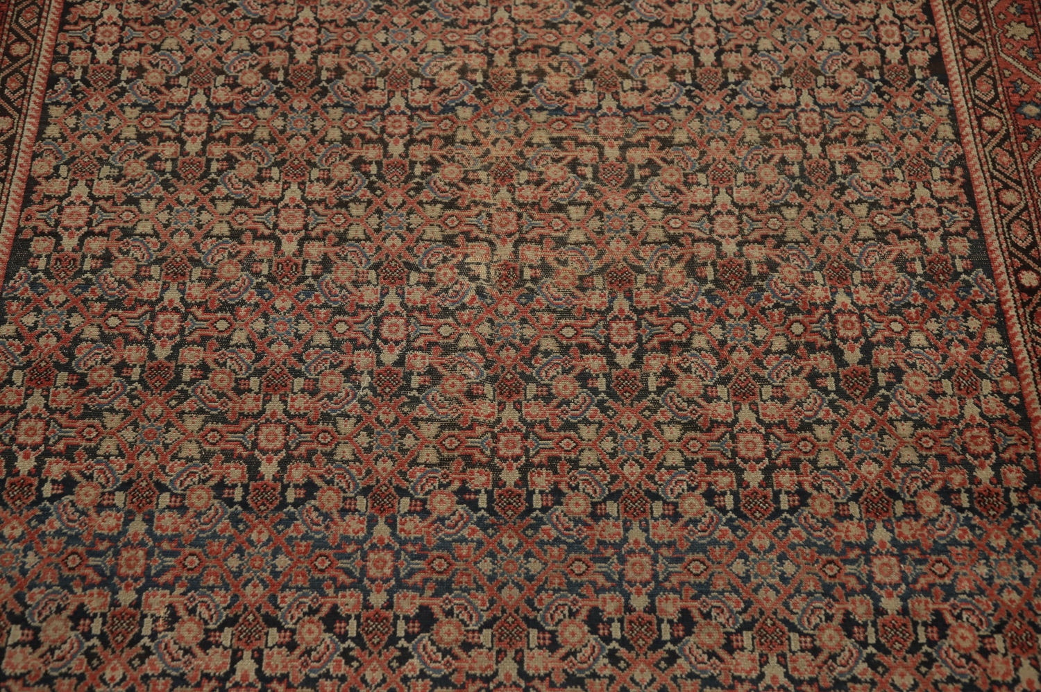 Pre-1900 Antique Vegetable Dye Malayer Persian Rug 4x6