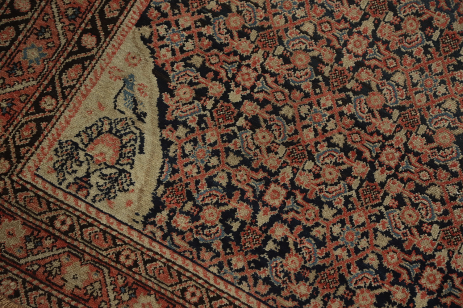 Pre-1900 Antique Vegetable Dye Malayer Persian Rug 4x6