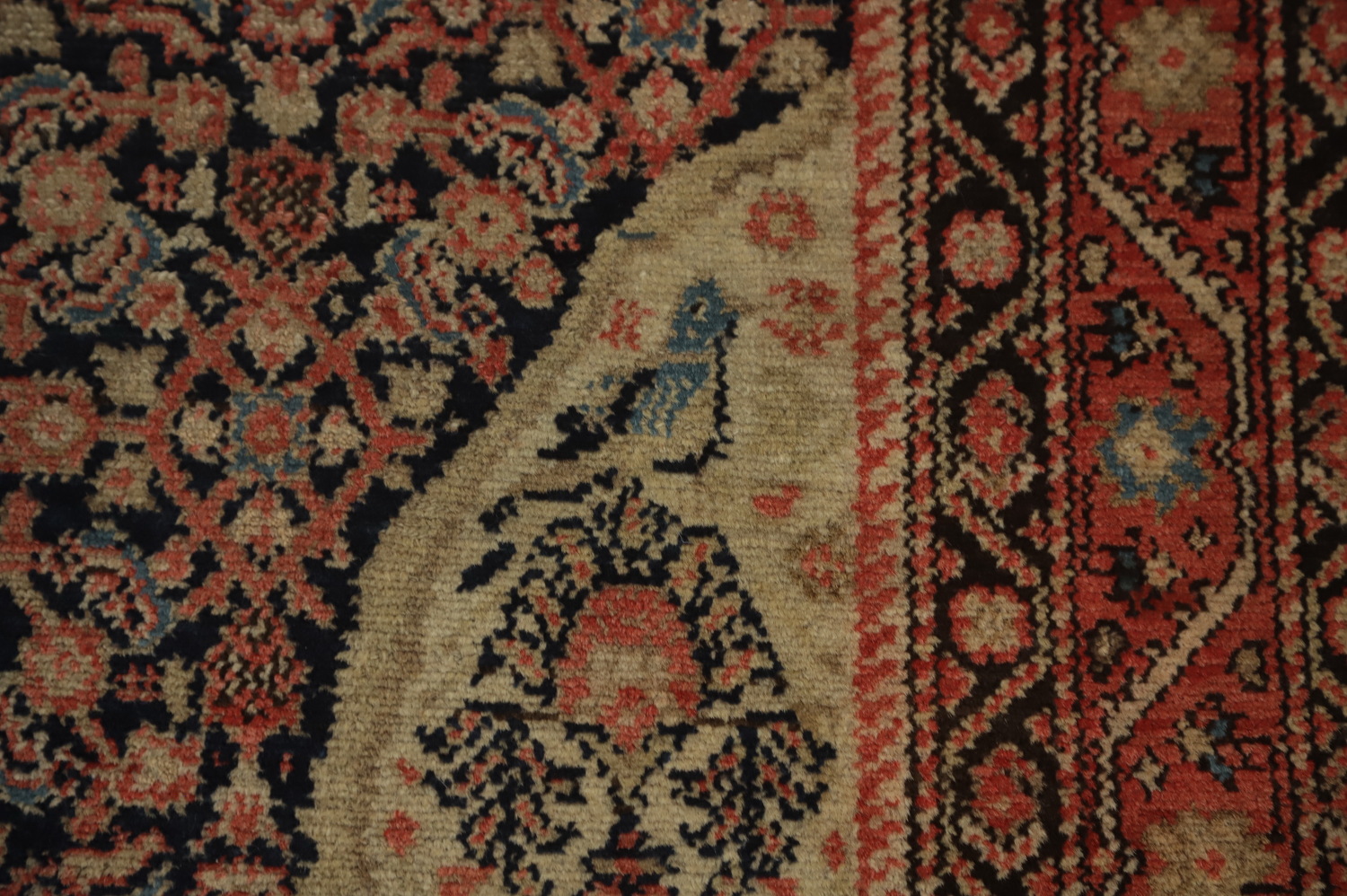 Pre-1900 Antique Vegetable Dye Malayer Persian Rug 4x6