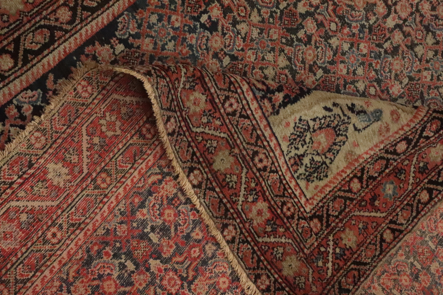 Pre-1900 Antique Vegetable Dye Malayer Persian Rug 4x6