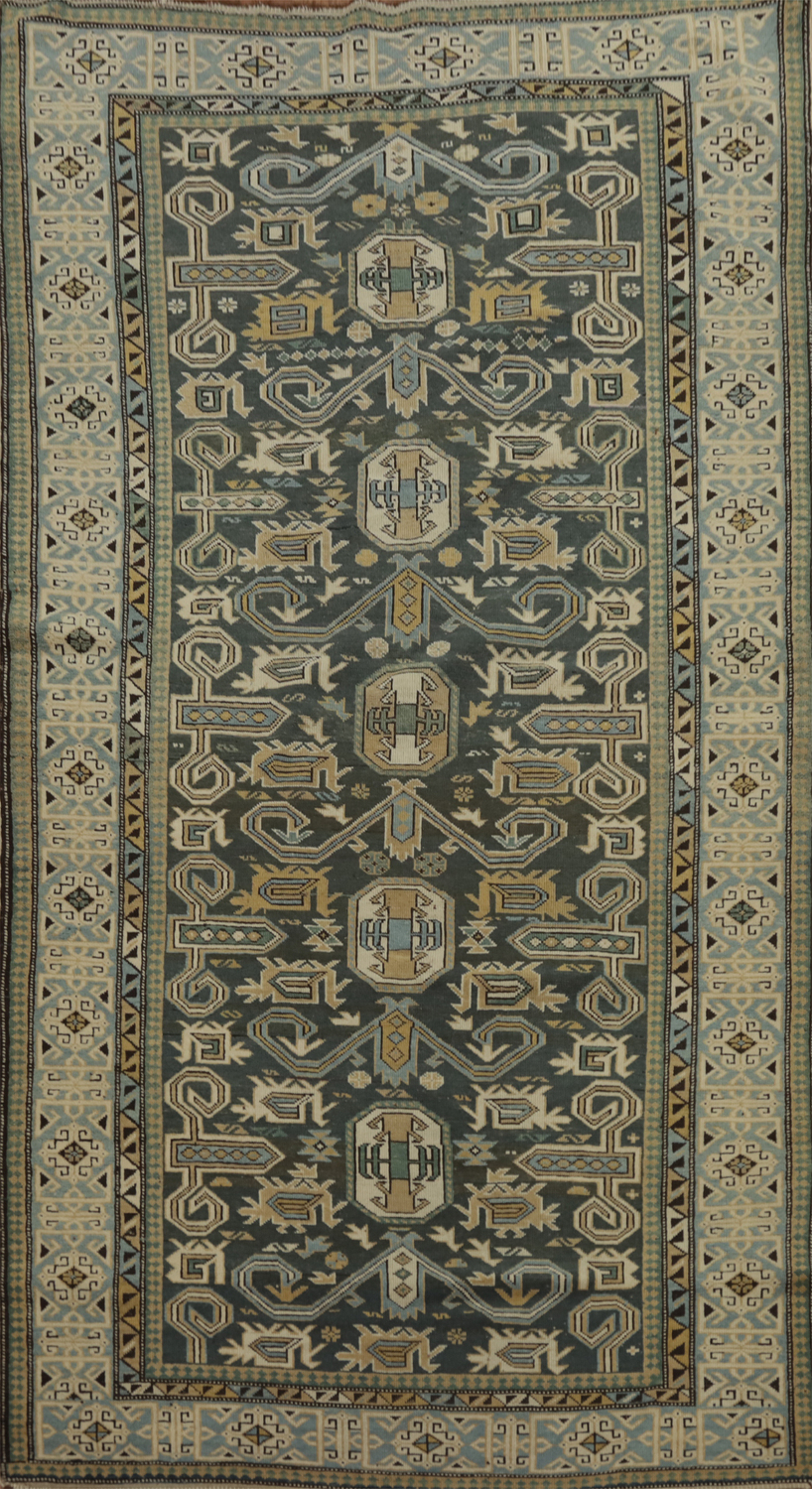 Vegetable Dye Antique Kazak Oriental Rug 3x6
