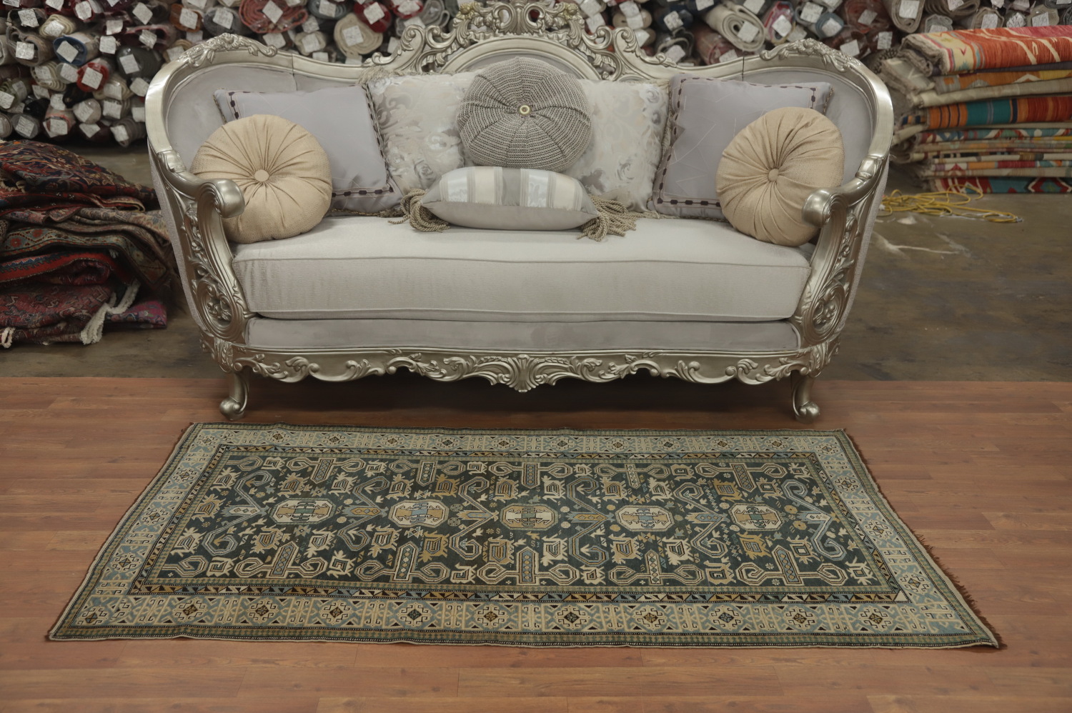 Vegetable Dye Antique Kazak Oriental Rug 3x6