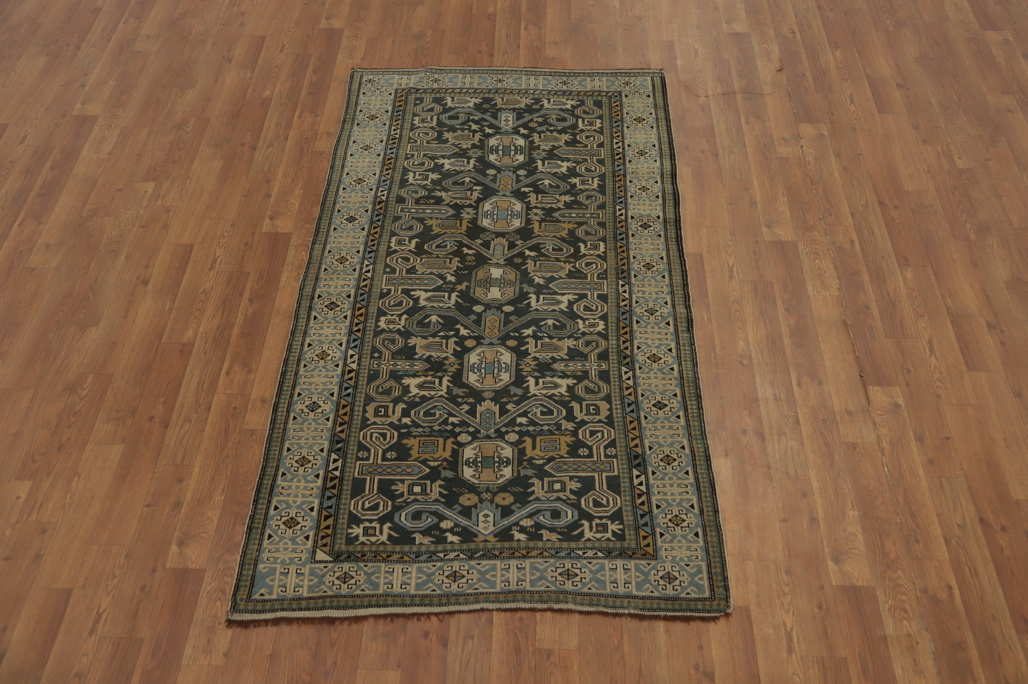 Vegetable Dye Antique Kazak Oriental Rug 3x6