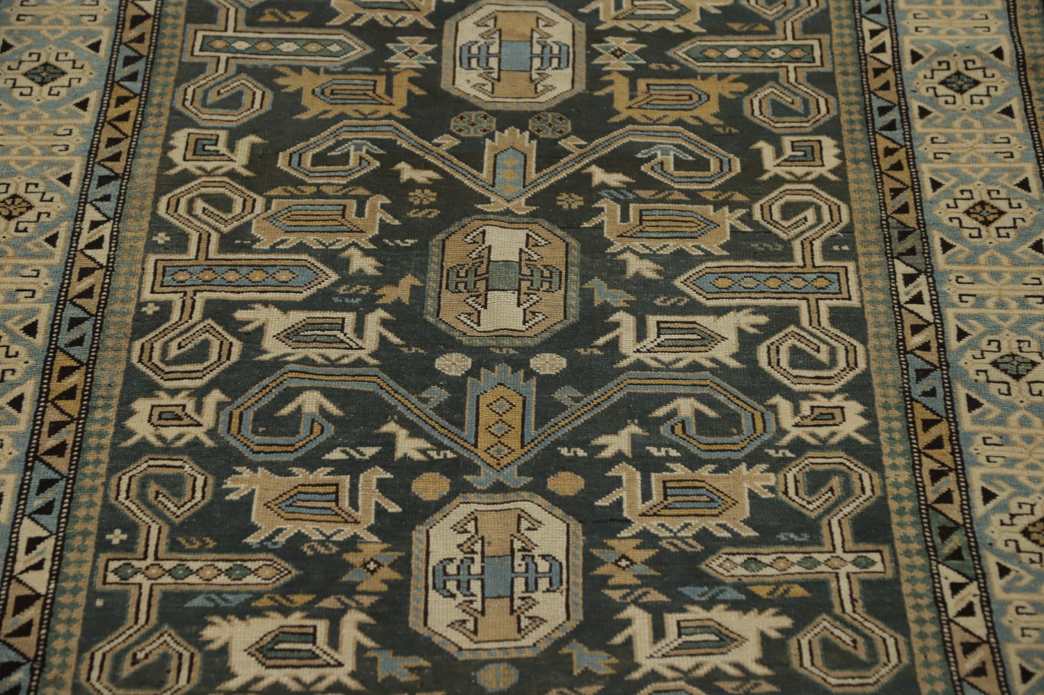 Vegetable Dye Antique Kazak Oriental Rug 3x6