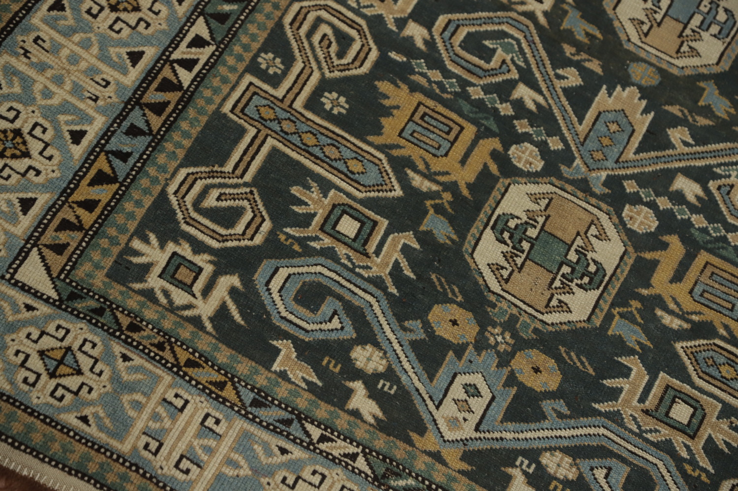 Vegetable Dye Antique Kazak Oriental Rug 3x6