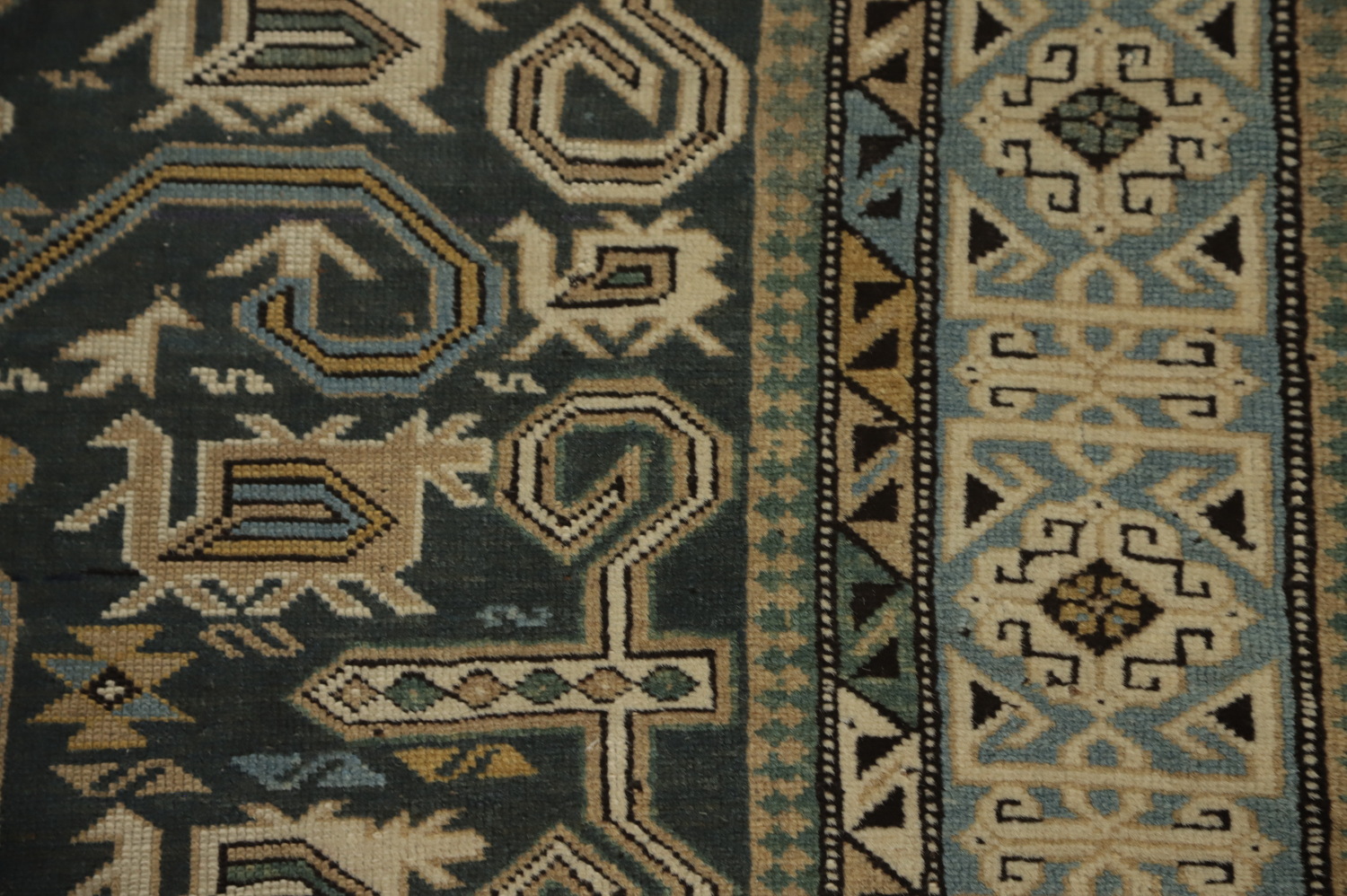 Vegetable Dye Antique Kazak Oriental Rug 3x6