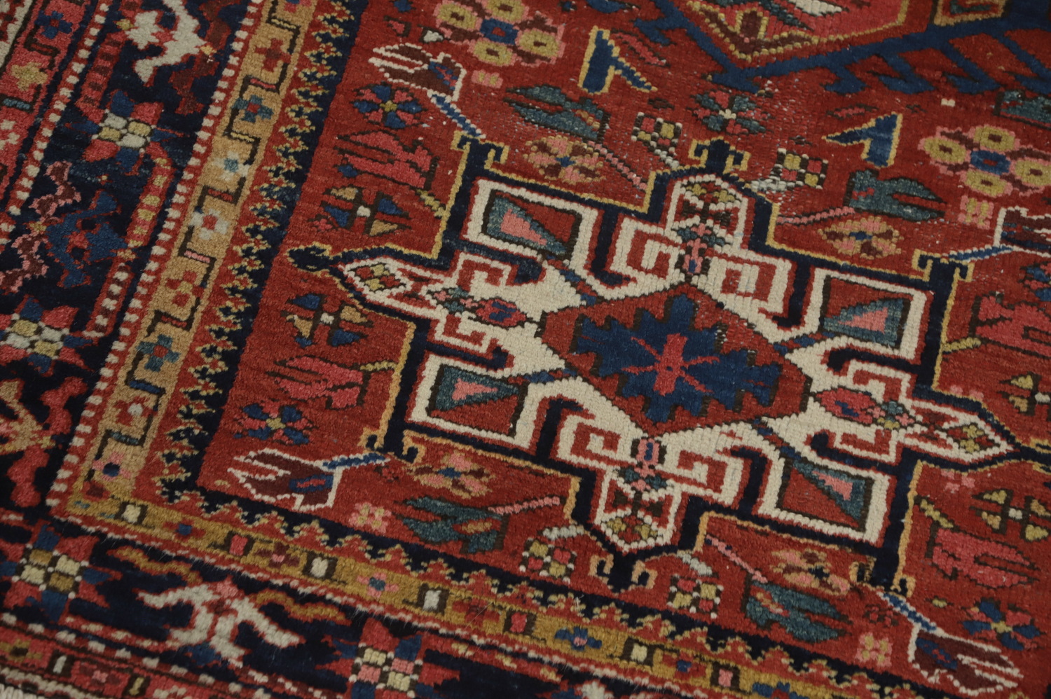 Antique Vegetable Dye Gharajeh Persian Rug 3x4