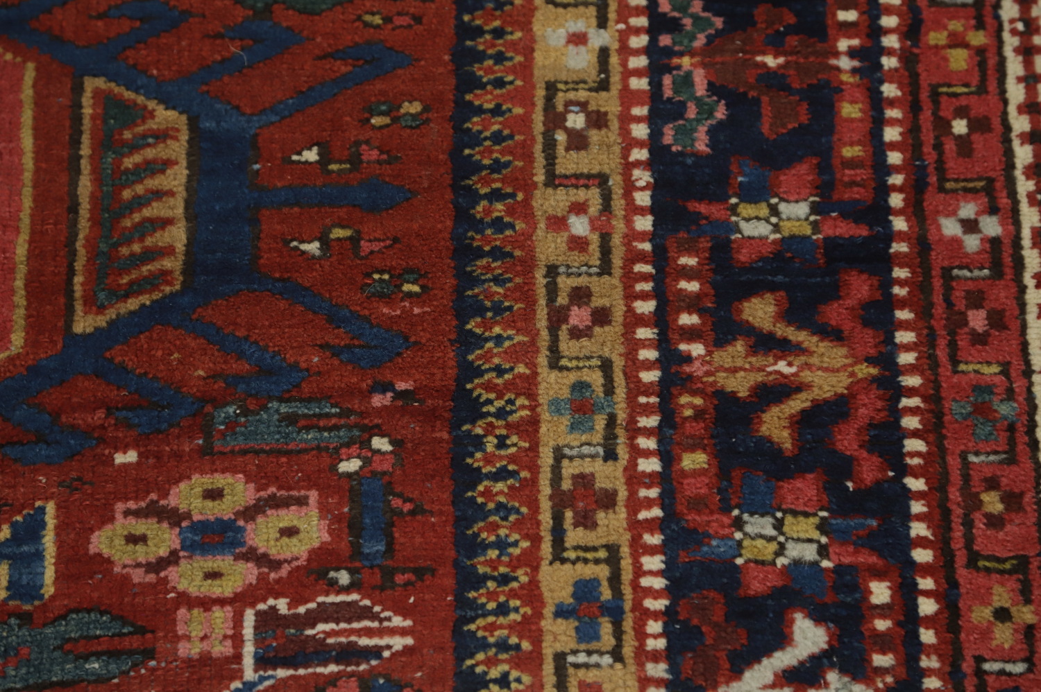 Antique Vegetable Dye Gharajeh Persian Rug 3x4