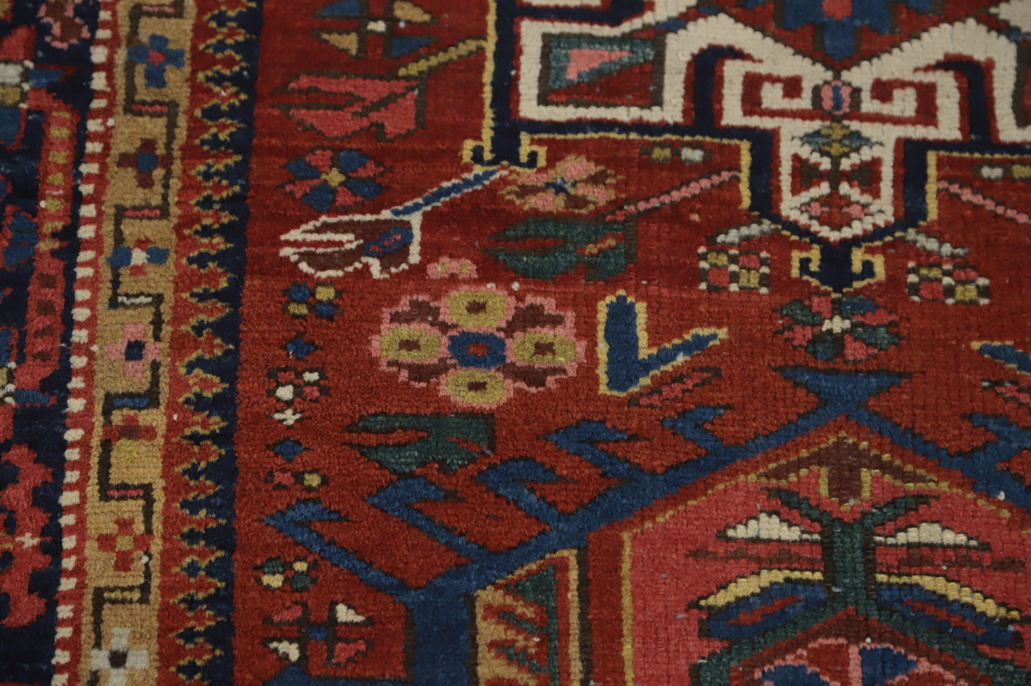 Antique Vegetable Dye Gharajeh Persian Rug 3x4