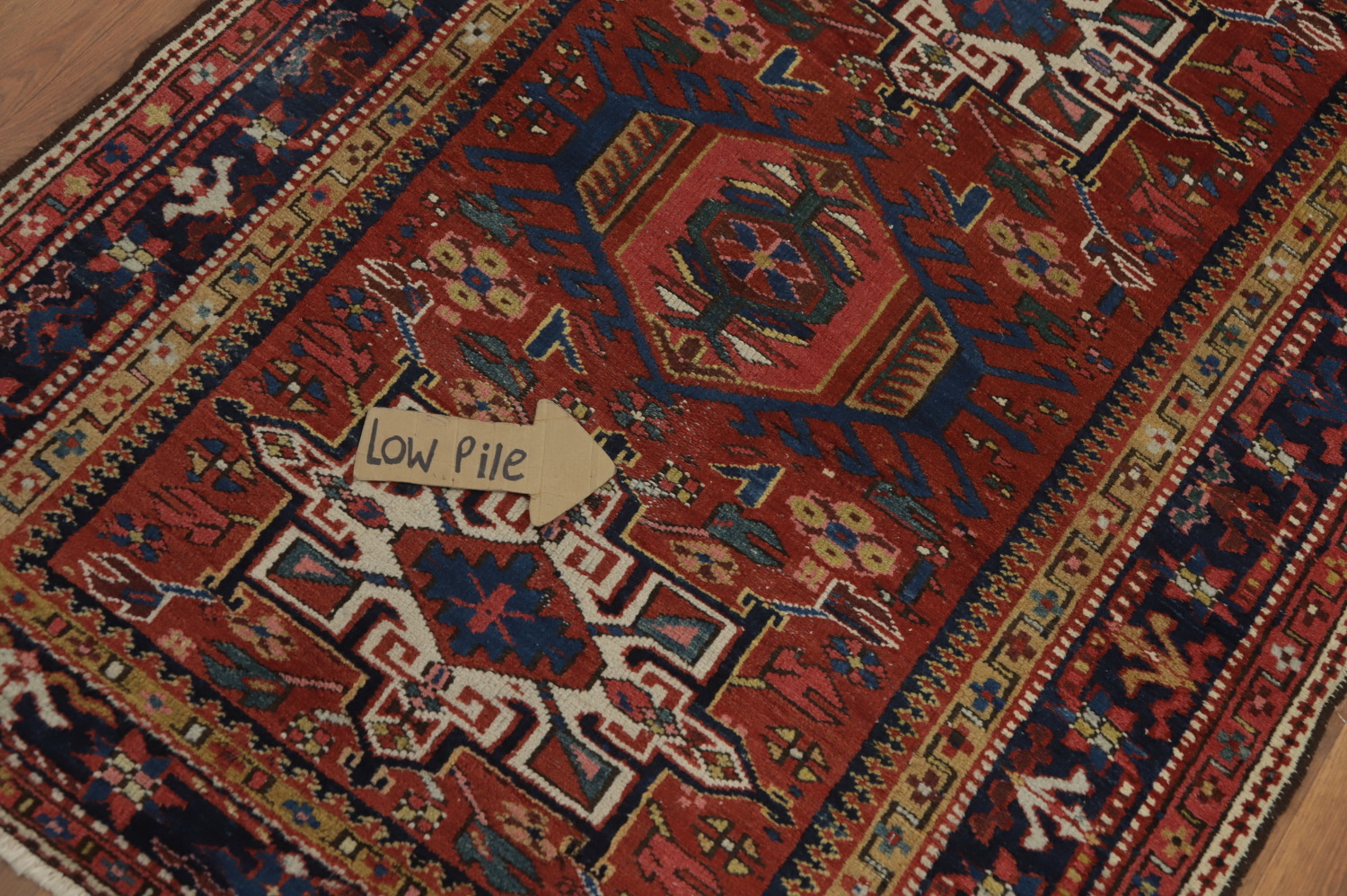 Antique Vegetable Dye Gharajeh Persian Rug 3x4