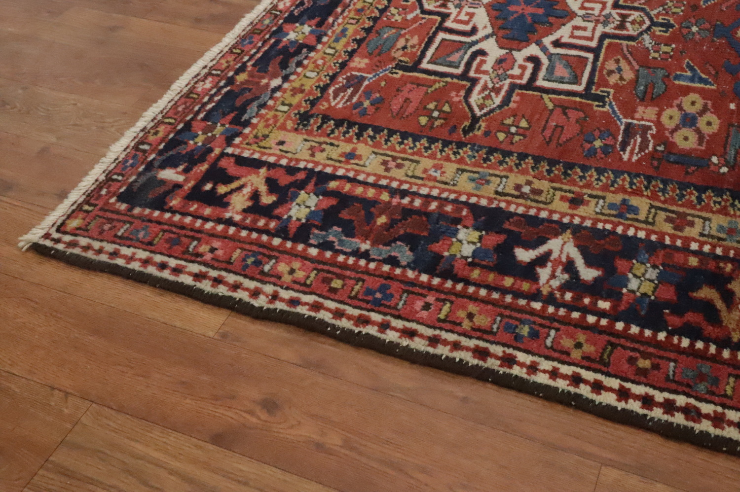 Antique Vegetable Dye Gharajeh Persian Rug 3x4