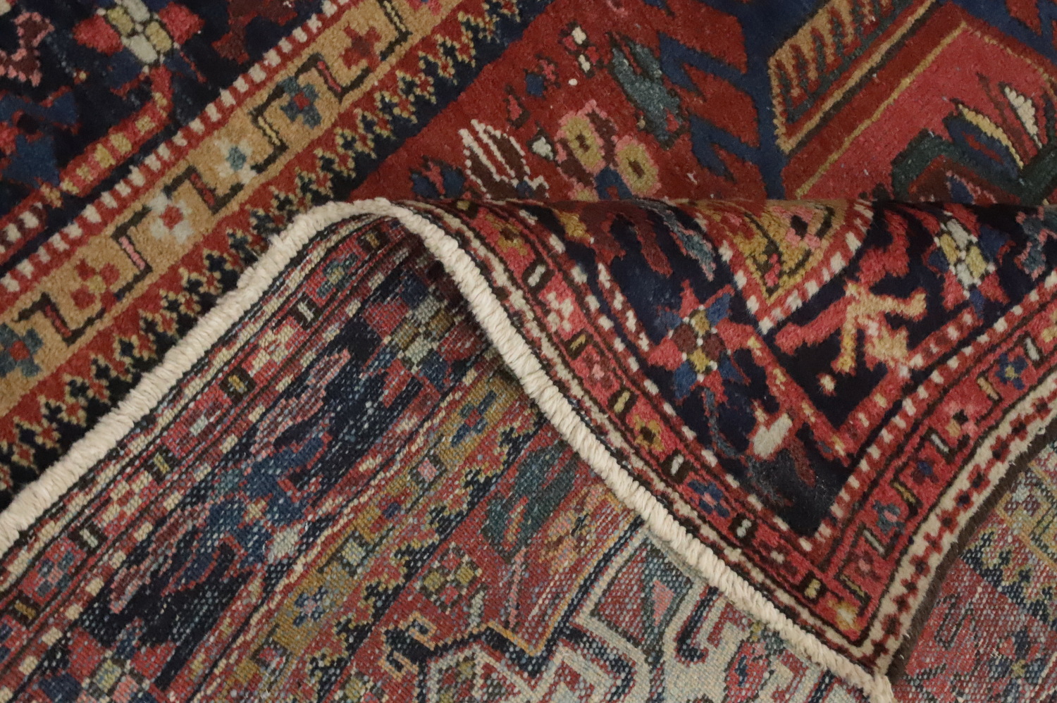 Antique Vegetable Dye Gharajeh Persian Rug 3x4