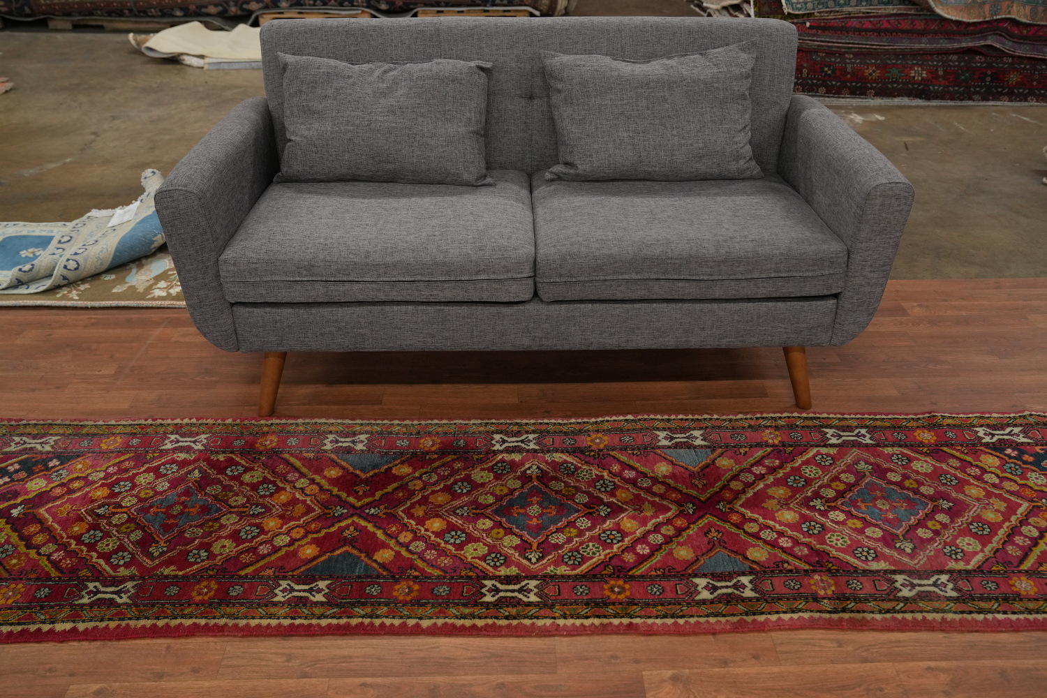 Antique Khotan Vegetable Dye Runner Rug 2x10