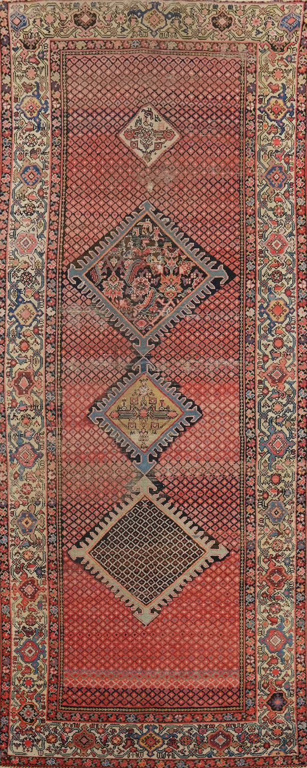 Antique Vegetable Dye Malayer Persian Area Rug 5x13