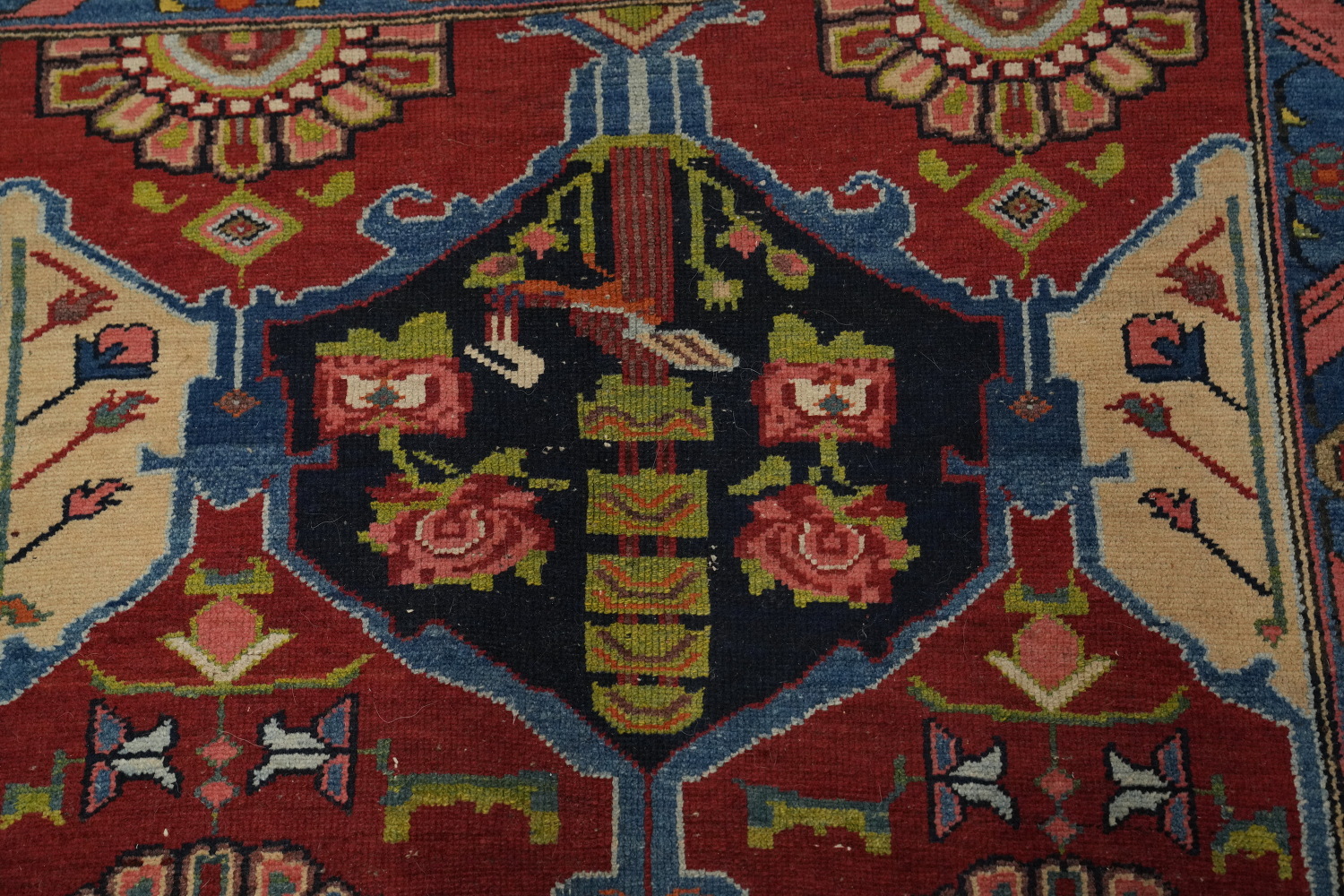 Vegetable Dye Antique Bakhtiari Persian Rug 5x7