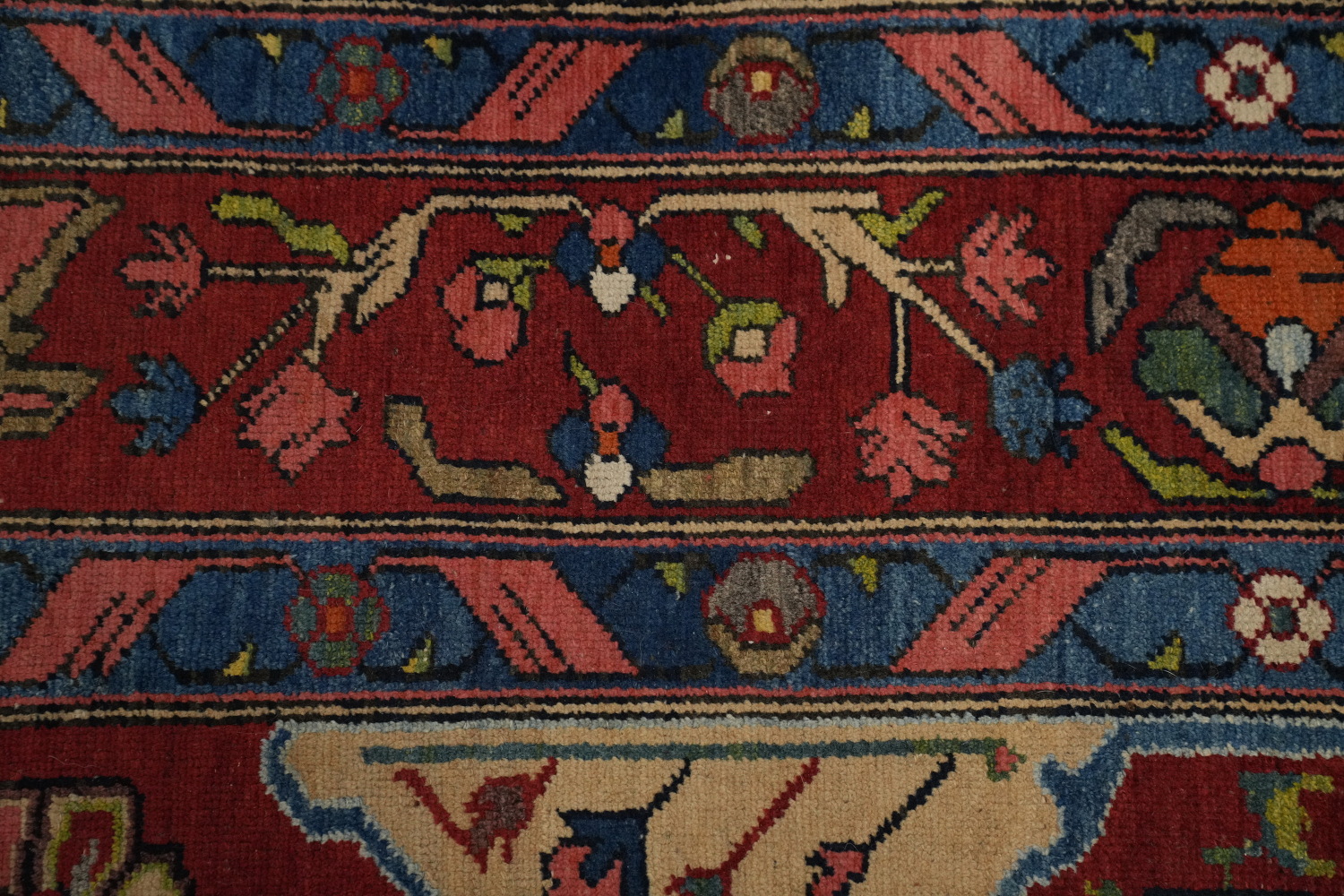 Vegetable Dye Antique Bakhtiari Persian Rug 5x7