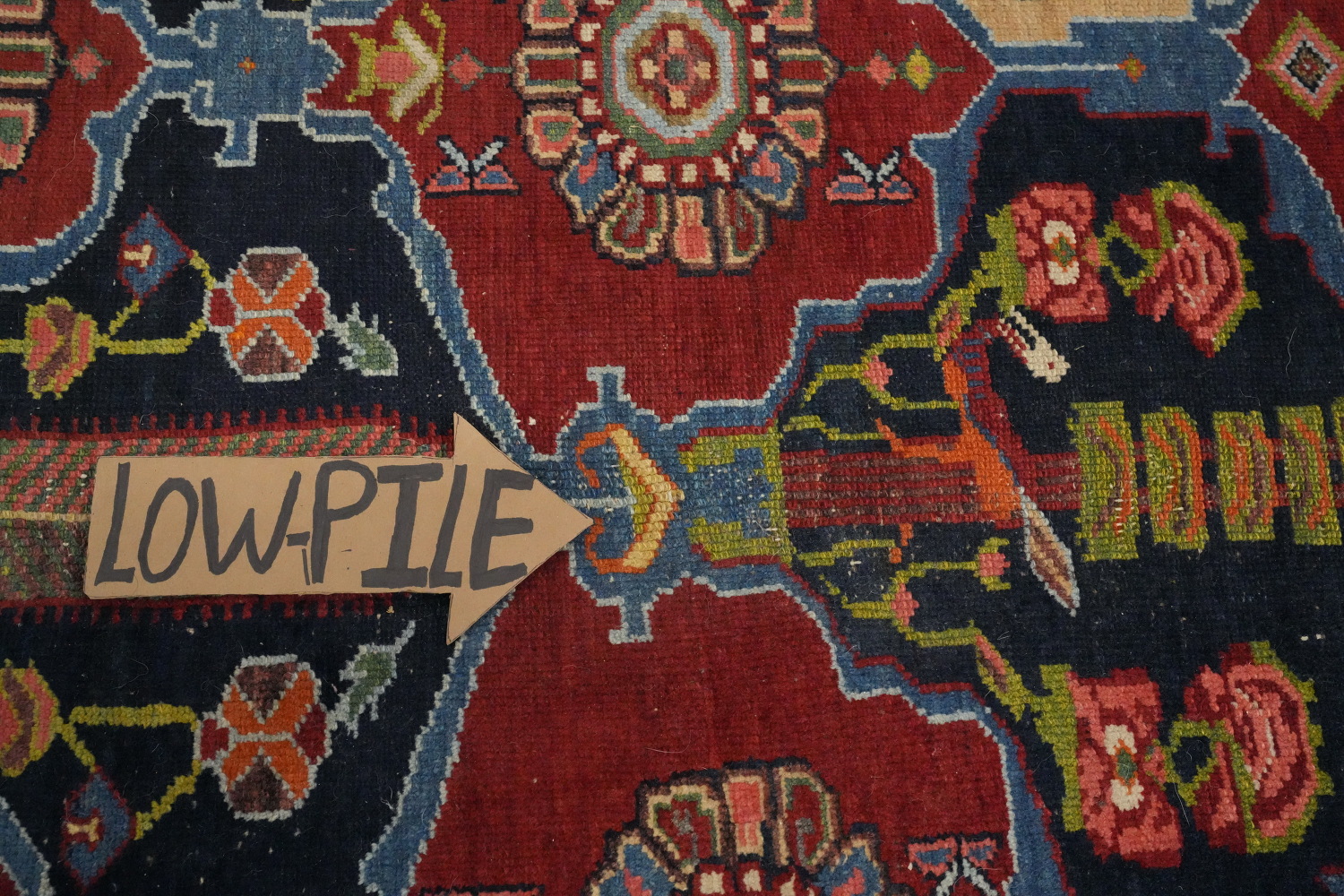 Vegetable Dye Antique Bakhtiari Persian Rug 5x7