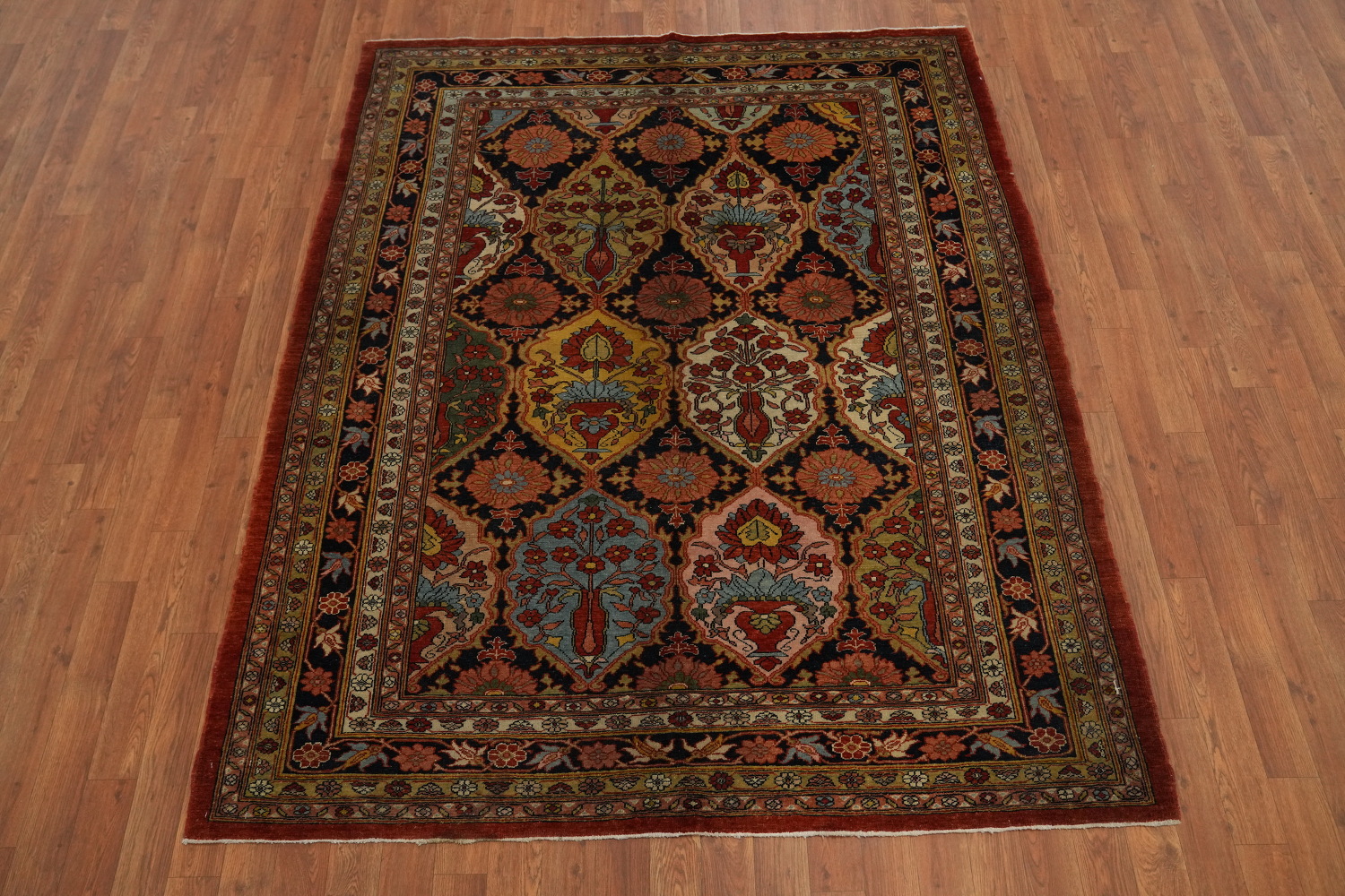 Vegetable Dye Antique Sultanabad Persian Rug 5x6