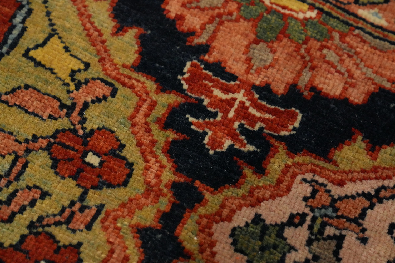 Vegetable Dye Antique Sultanabad Persian Rug 5x6