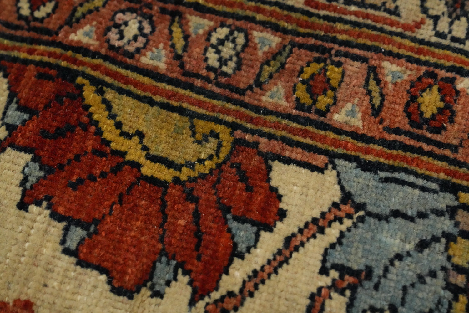 Vegetable Dye Antique Sultanabad Persian Rug 5x6
