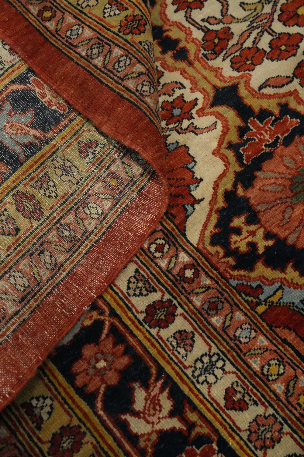 Vegetable Dye Antique Sultanabad Persian Rug 5x6