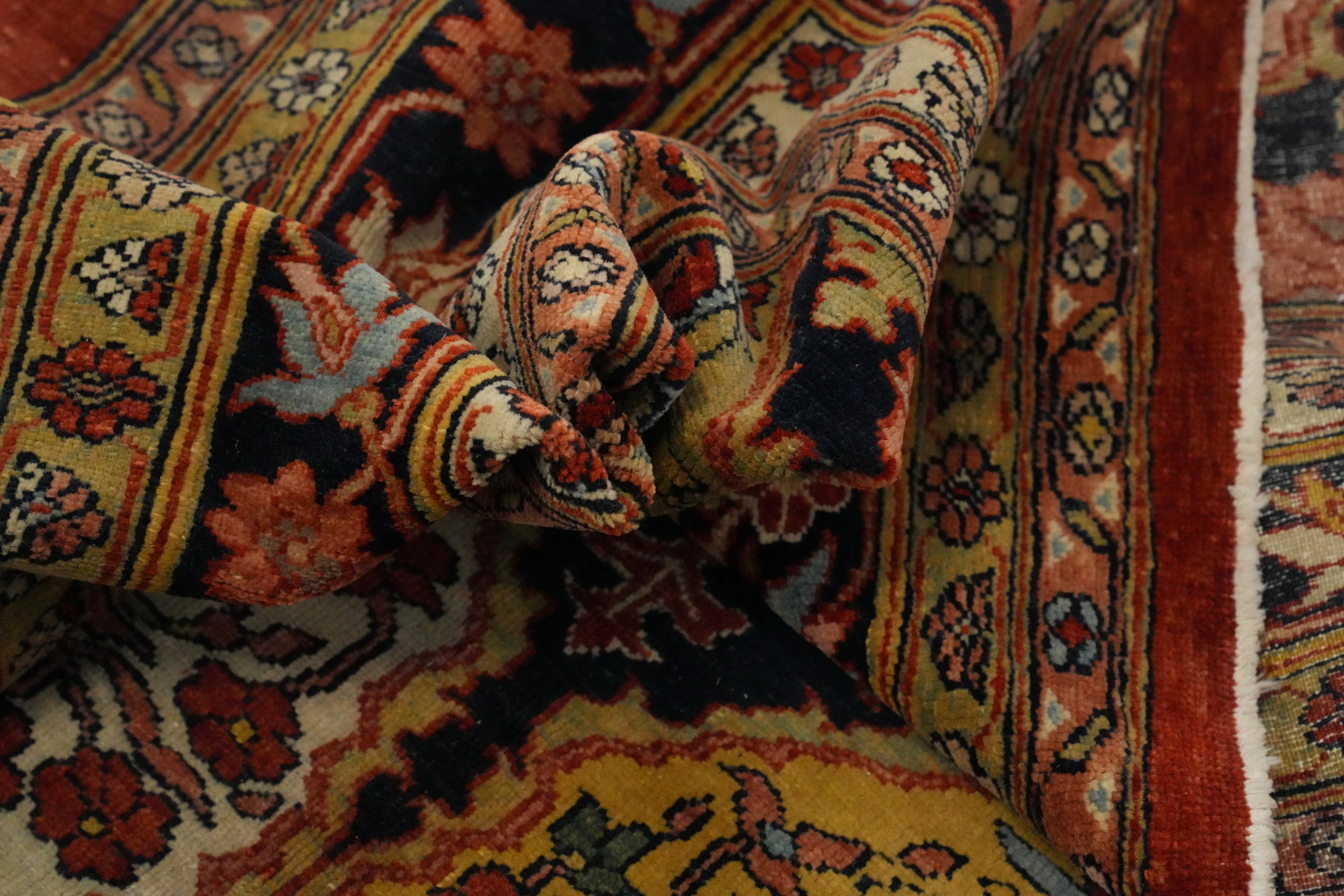 Vegetable Dye Antique Sultanabad Persian Rug 5x6