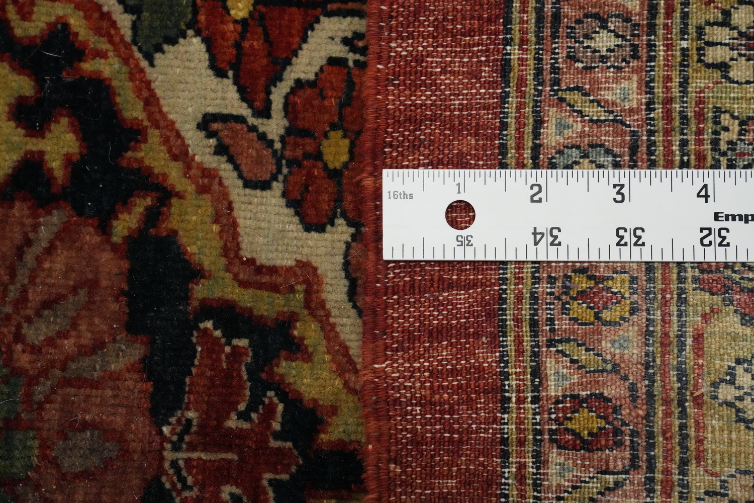Vegetable Dye Antique Sultanabad Persian Rug 5x6