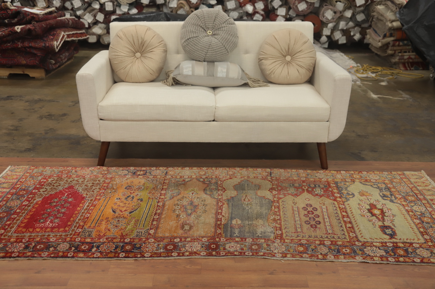 Pre-1900 Vegetable Dye Anatolian Turkish Runner Rug 3x8