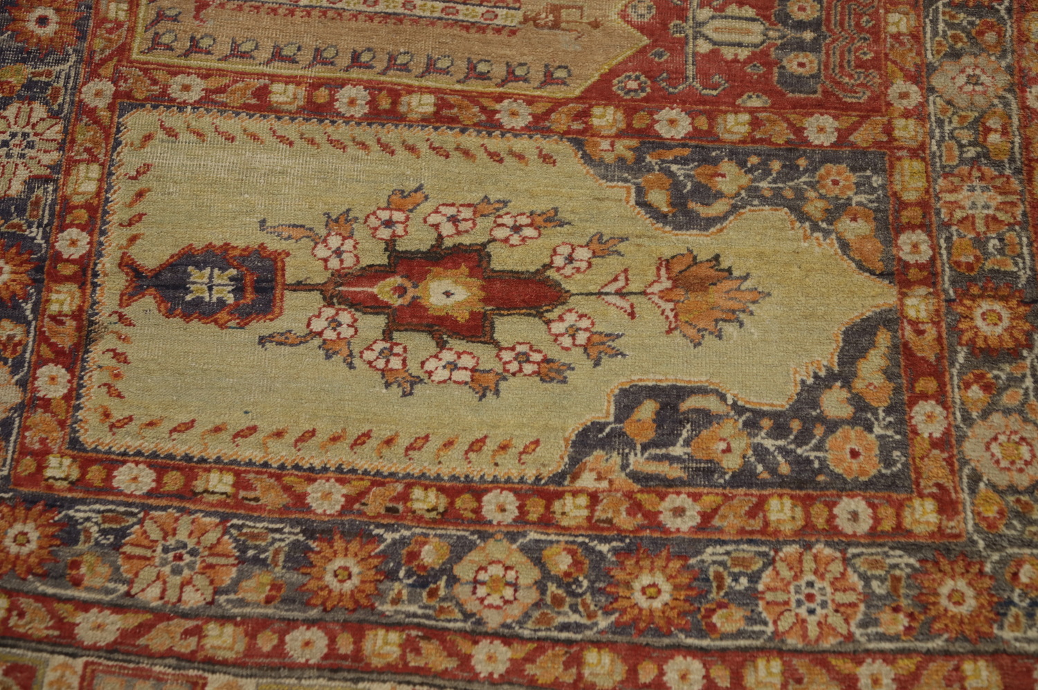 Pre-1900 Vegetable Dye Anatolian Turkish Runner Rug 3x8