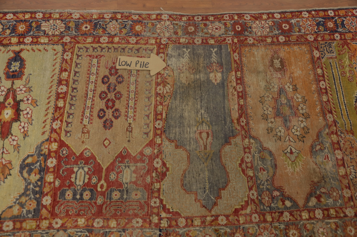 Pre-1900 Vegetable Dye Anatolian Turkish Runner Rug 3x8