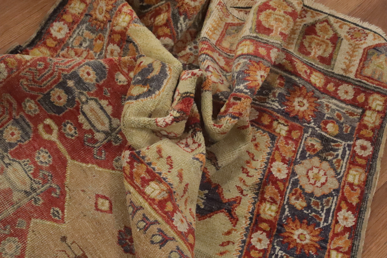 Pre-1900 Vegetable Dye Anatolian Turkish Runner Rug 3x8