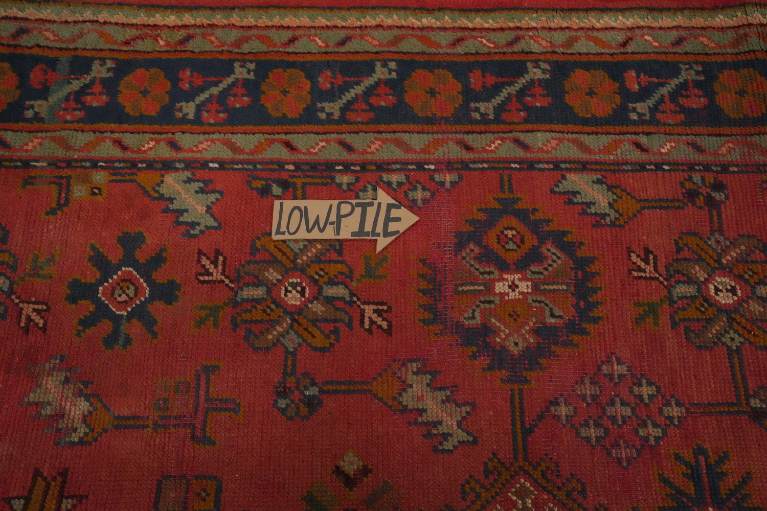 Pre-1900 Antique Oushak Vegetable Dye Area Rug 6x8