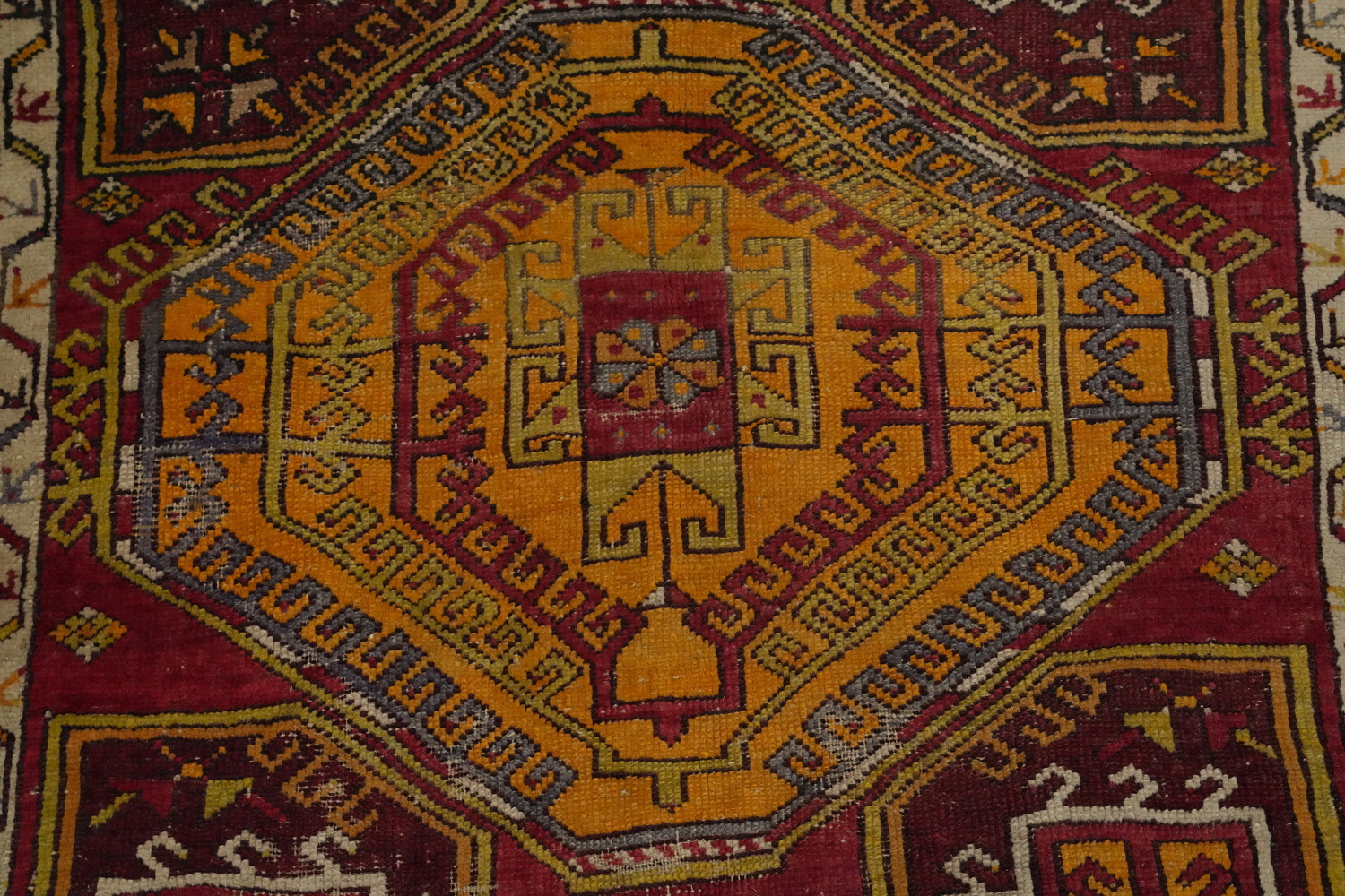 Antique Geometric Anatolian Turkish Rug 4x6