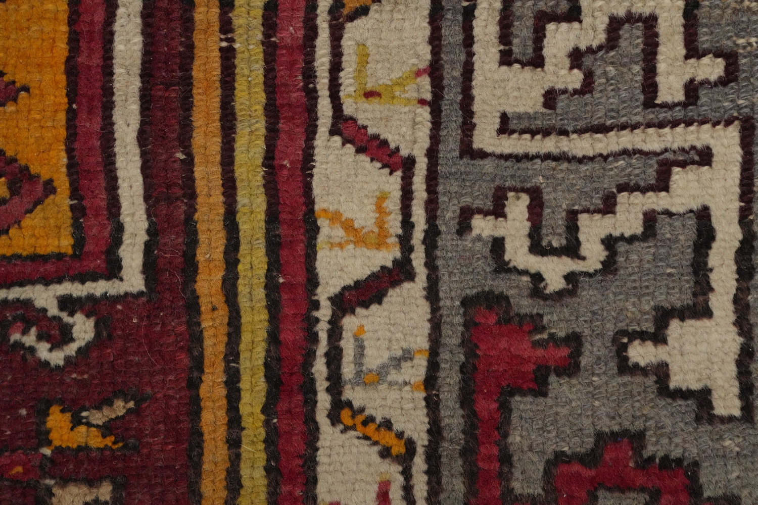 Antique Geometric Anatolian Turkish Rug 4x6