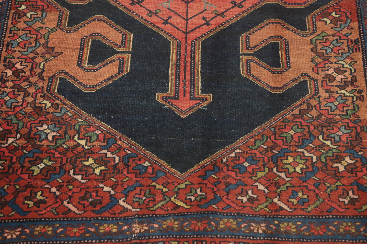 Vegetable Dye Antique Malayer Persian Rug 4x7