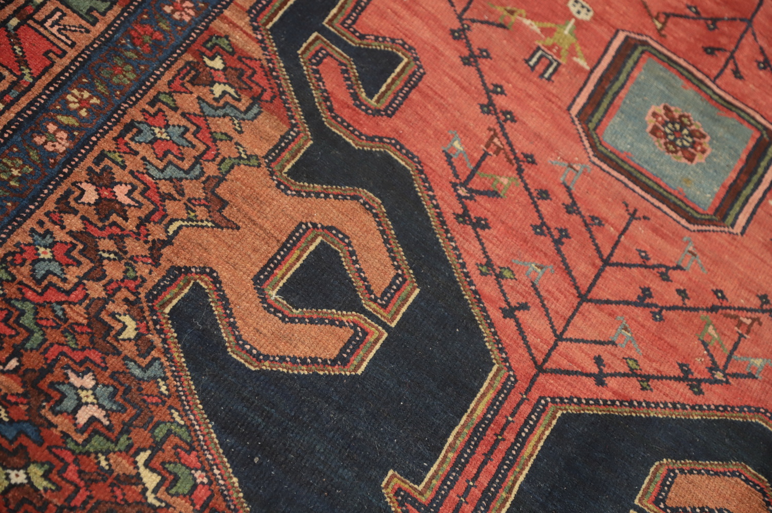 Vegetable Dye Antique Malayer Persian Rug 4x7
