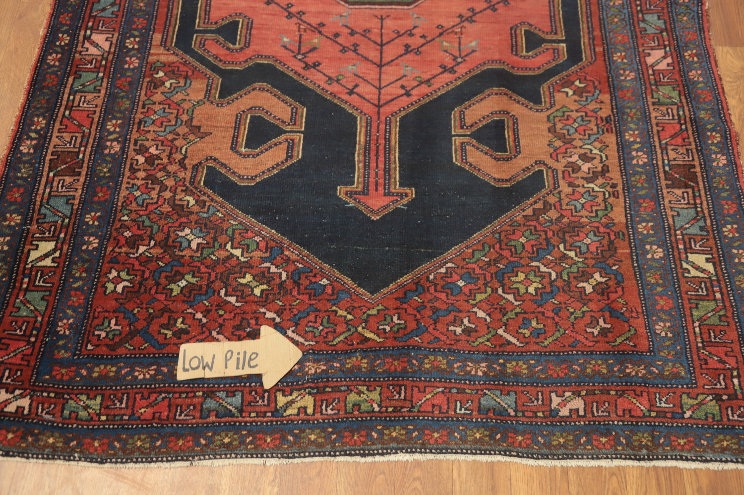 Vegetable Dye Antique Malayer Persian Rug 4x7