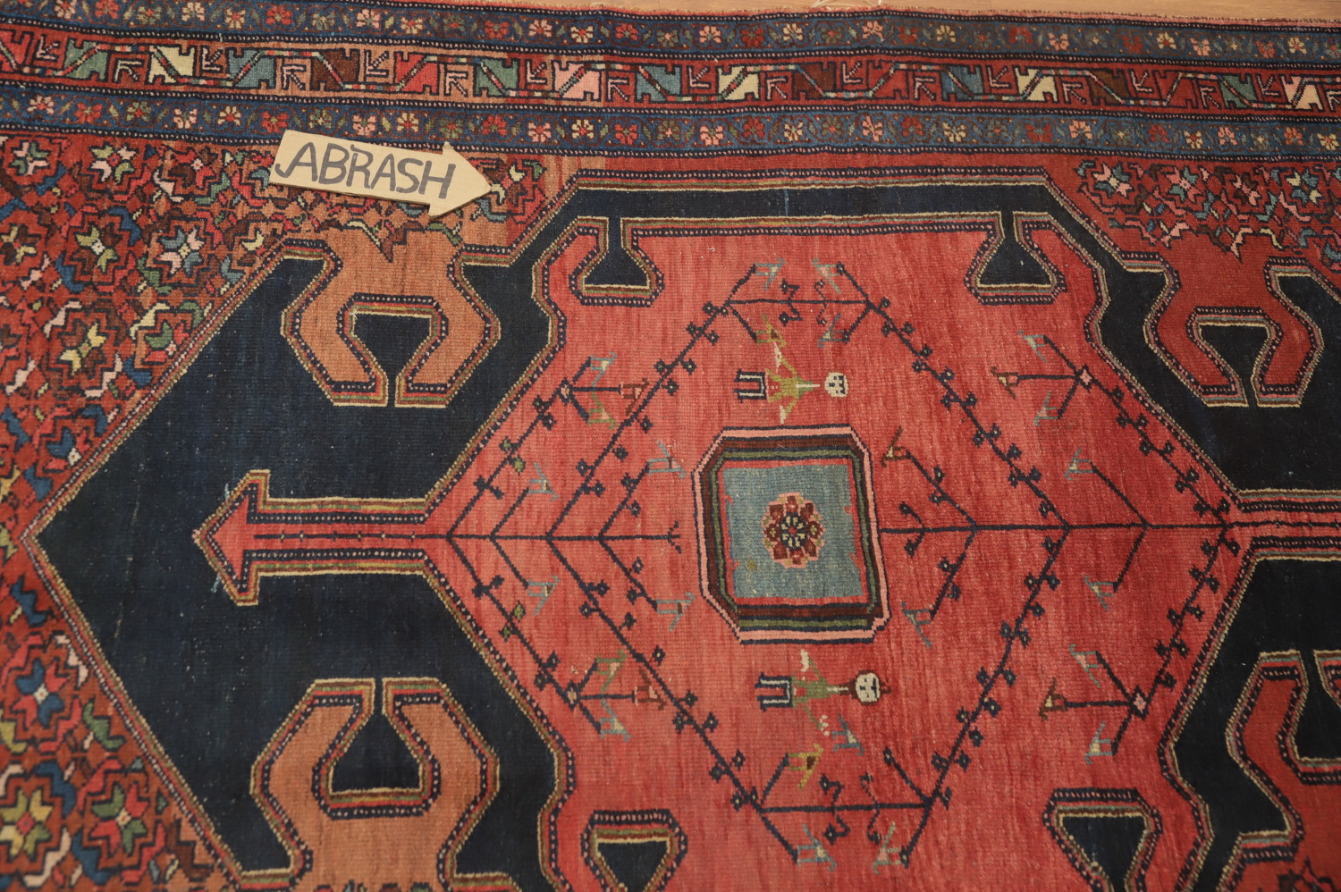 Vegetable Dye Antique Malayer Persian Rug 4x7