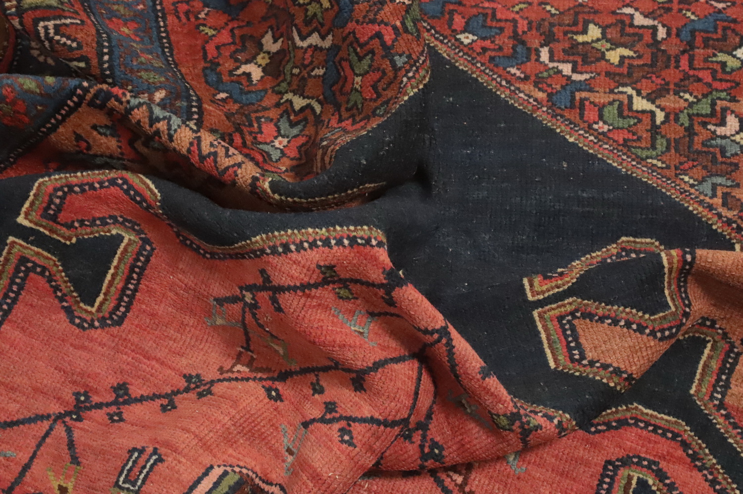 Vegetable Dye Antique Malayer Persian Rug 4x7