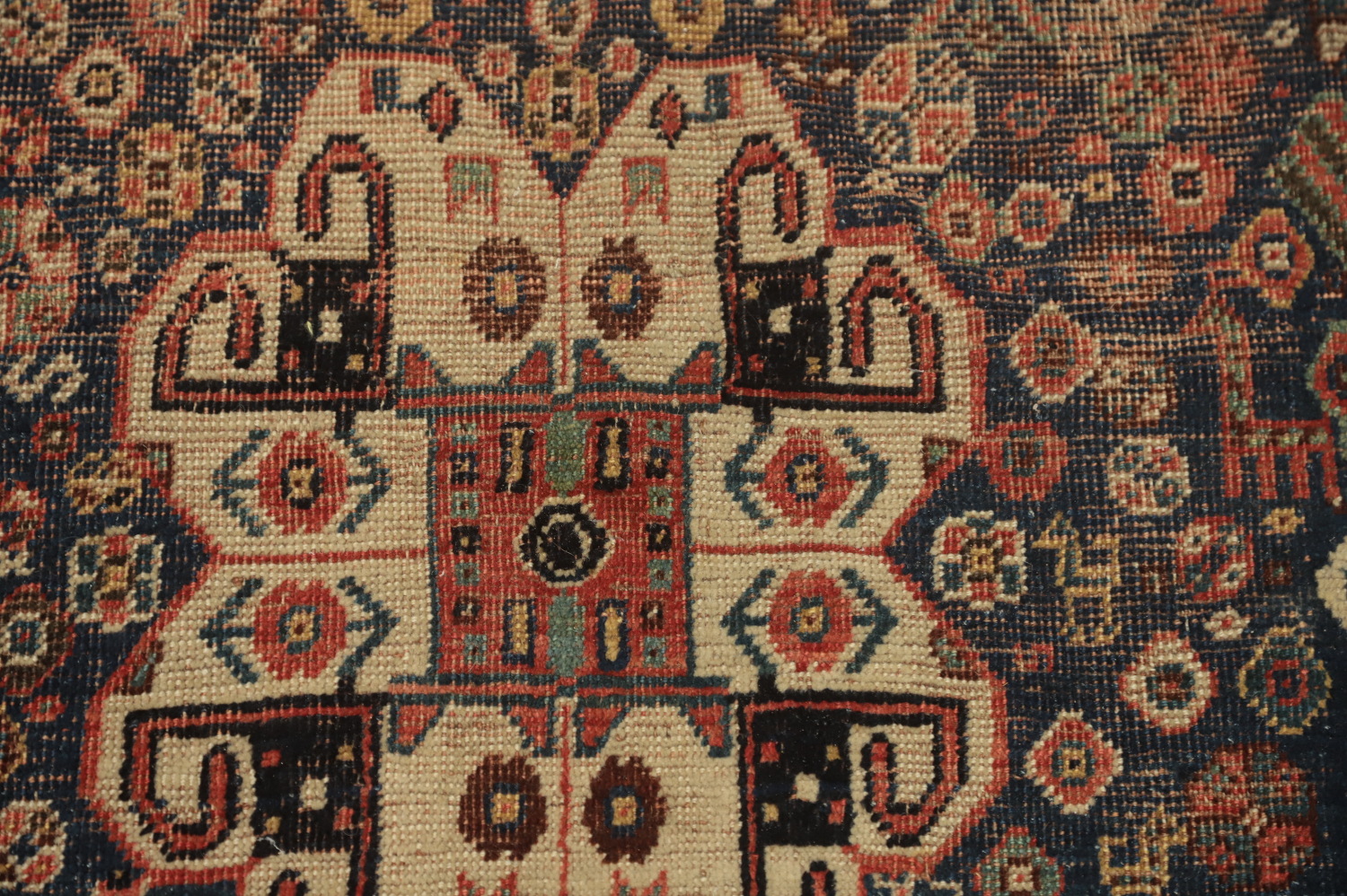 Pre-1900 Vegetable Dye Qashqai Persian Area Rug 7x10