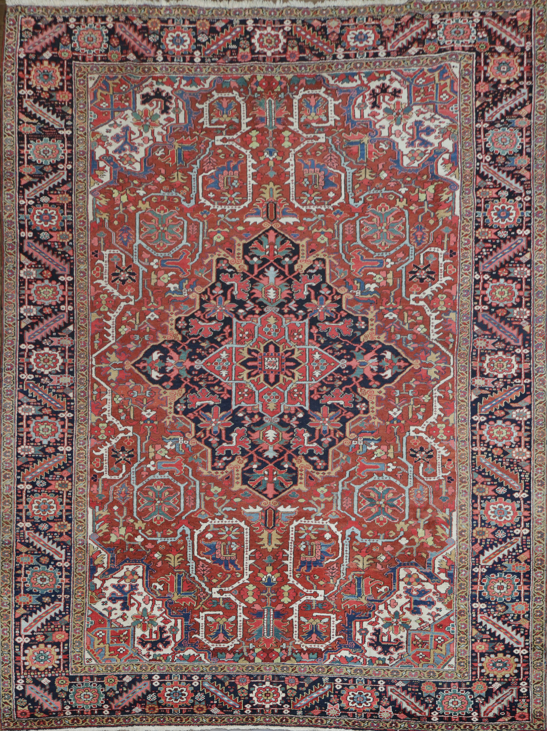 Vegetable Dye Heriz Serapi Persian Area Rug 9x12