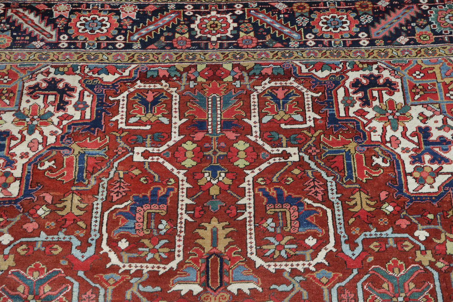 Vegetable Dye Heriz Serapi Persian Area Rug 9x12